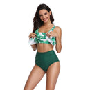 Mom and Daughter Matching Green Leaf Tone Two-piece Bikini Beauty & Fashion Iconix