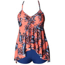 Mom or Daughter Peach and Blue Tropical Matching Boyleg Bikini bikini Iconix