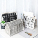 Multi Pockets Table Top Storage Organiser-Check Printed Storage & Organization Iconix