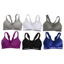 Pack of 6 Colour Wireless Sports Bra's - 8911 Sports Bra Iconix