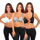 Pack of 6 Colour Wireless Sports Bra's - 8925 (Full sizes Available) Sports Bra Iconix