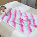 Pink and Blue Hooded Poncho Blanket Kids Blanket Hoodies Iconix