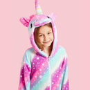 Pink & Blue Starry Unicorn Kids Onesie Iconix