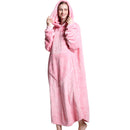 Pink Oversized Floor-Length Body Blanket Hoodie Adult Blanket Hoodies Iconix