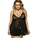 Plus Size Sexy lingerie With G String-E20731P - Black Iconix
