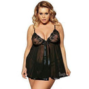 Plus Size Sexy lingerie With G String-E20731P - Black Iconix XL