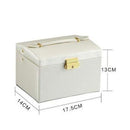 PU Leather Jewelry Storage Case Organizer with Drawers Beauty Iconix