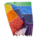 Rainbow Stripes Tapestry Beach Yoga, Beach Throw Beach Accessories Iconix