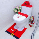 Red Smiling Santa Christmas Bathroom Decor | 3pc Party & Fun Iconix