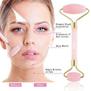 Rose Quartz Facial Massage Jade Roller Iconix