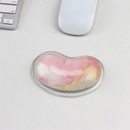 Silicone Crystal Wrist Support Pad - Pink Marble Mouse Pads Iconix