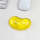 Silicone Crystal Wrist Support Pad - Yellow Glitter Mouse Pads Iconix