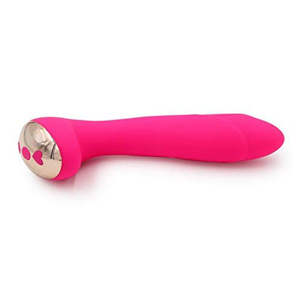 Silicone Rechargeable Vibrator with Heart Handle