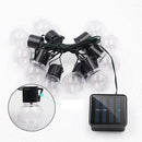 Solar Powered Retro Bulb String Of 10 LED Lights Lighting Iconix