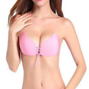 Strapless Backless Adhesive Invisible Push-up Reusable Butterfly Bra - Pink Invisible Bra Iconix