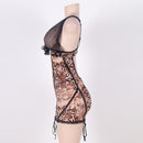 Stretch Lace And Denier Chemise-R70150-5P After Dark Iconix