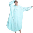 Teal Oversized Floor-Length Body Blanket Hoodie Adult Blanket Hoodies Iconix