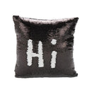 Two Way Mermaid Sequin Pillow or Cushion Iconix Black/Silver