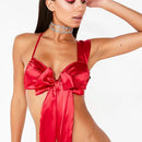 Unwrap Me Satin Bow Teddy After Dark Iconix