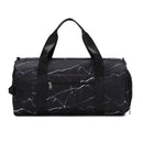 Women’s Black and White Marble Wet and Dry Gym Bag Gym Bags Iconix