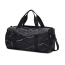 Women’s Black and White Marble Wet and Dry Gym Bag Gym Bags Iconix