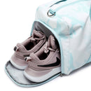 Women’s Blue Marble Wet and Dry Gym Bag Gym Bags Iconix