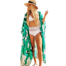 Women's Green and White Fern Beach Cover-up beach cover-ups Iconix