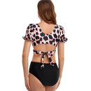 Women's Light Leopard Crop Two-piece Bikini Bikini Iconix