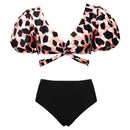 Women's Light Leopard Crop Two-piece Bikini Bikini Iconix