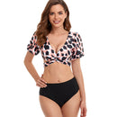 Women's Light Leopard Crop Two-piece Bikini bikinis Iconix