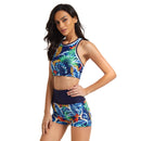 Women's Pineaple Tropics Sleeveless Swimwear Long Sleeve Swimwear Iconix