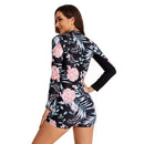 Women's Pretty Petals Long Sleeve Boxer Swimwear Long Sleeve Swimwear Iconix