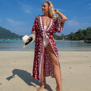 Women's Red Summer Rain Beach Cover Up Beach Cover Ups Iconix