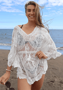 Women's Short White Sheek Beach Cover Up Beach Cover Ups Iconix
