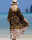 Women's Tiger Stripe Beach Cover Up Beach Cover Ups Iconix