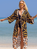 Women's Tiger Stripe Beach Cover Up Beach Cover Ups Iconix