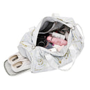Women’s White and Gold Marble Wet and Dry Gym Bag Gym Bags Iconix