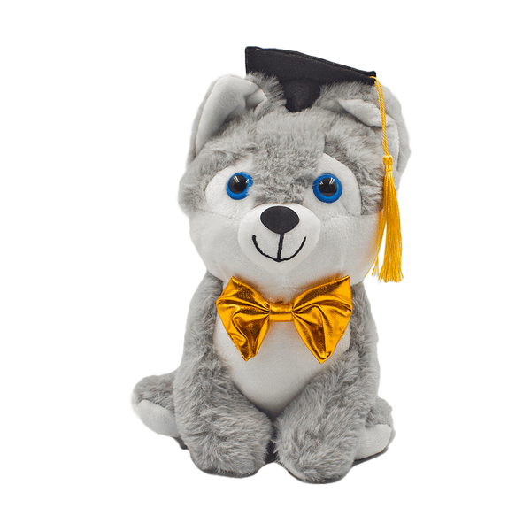 Graduation Plush Dog Toy