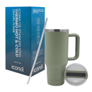 Iconix 1.2L Stainless Steel Travel Flask with Silicone Lid - Shale Grey