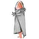 Animal Fluffy Fleece Unisex Hooded Blankets - Grey Sloth