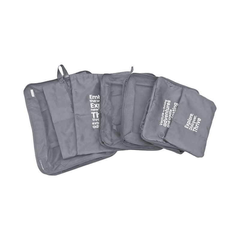 7 Piece Travel Luggage Organiser Set with Breathable Mesh Teal