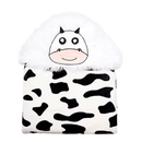 Animal Fluffy Fleece Unisex Hooded Blankets - Cow