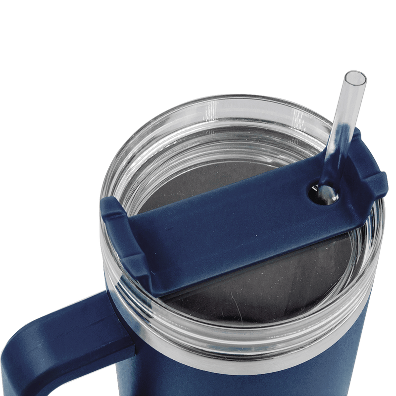 1.2L Stainless Steel Thermo Travel Flask with handle - Navy Blue