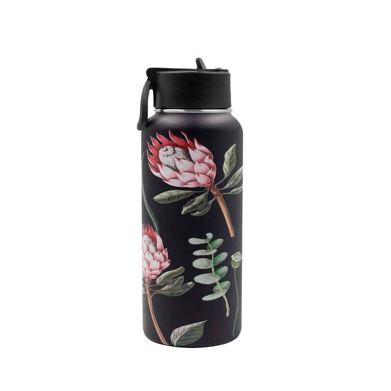 Iconix Protea Beauty Stainless Steel Hot and Cold Flask - Straw Lid