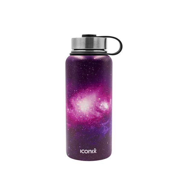 Iconix Purple Midnight Stainless Steel Hot and Cold Flask - Stainless Steel Lid