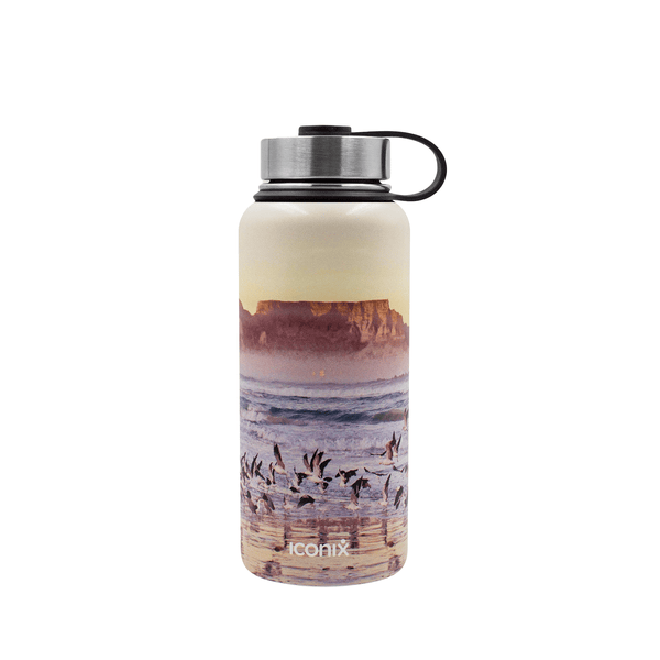 Iconix Table Mountain Glory Stainless Steel Hot and Cold Flask - Stainless Steel Lid