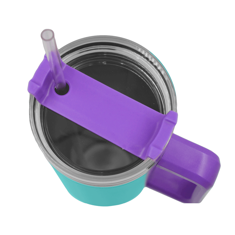 1.2L Stainless Steel Thermo Travel Flask with handle - Teal and Purple
