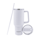 1.2L Stainless Steel Thermo Travel Flask with handle - White