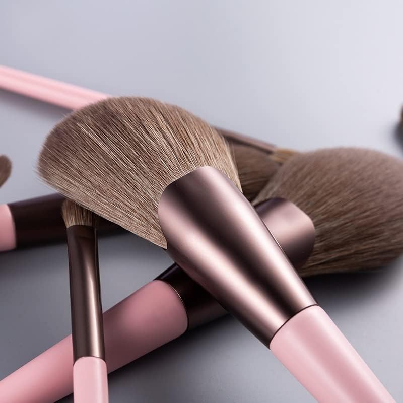11 Piece Pink Matte Makeup Brush Set