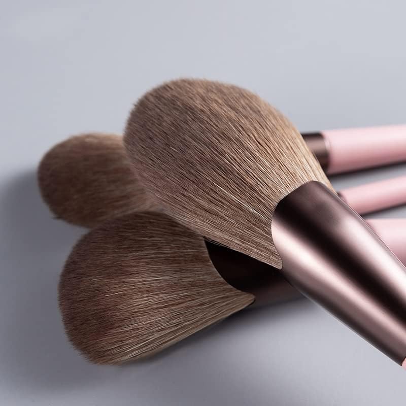 11 Piece Pink Matte Makeup Brush Set